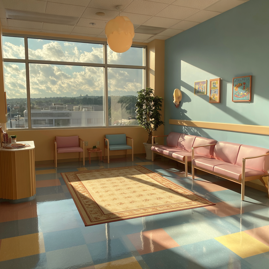 Das Wartezimmer in einer Klinik | Quelle: Midjourney