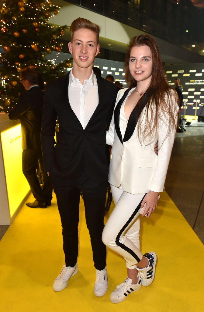 David Schumacher und seine Freundin Vivien Keszthelyi sind am 15. Dezember 2018 in München bei der ADAC Sportgala dabei. | Quelle: Getty Images