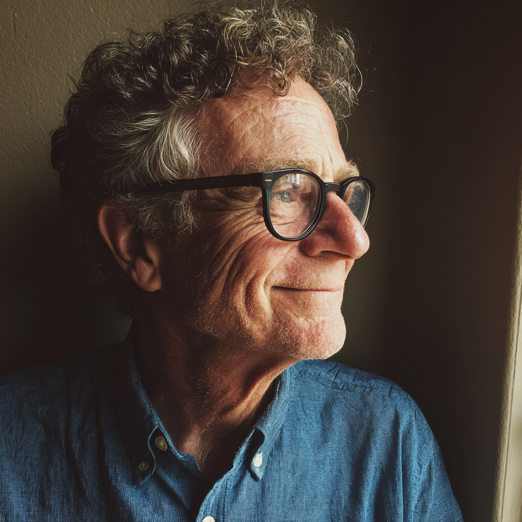 Ein lächelnder alter Mann mit Brille | Quelle: Midjourney