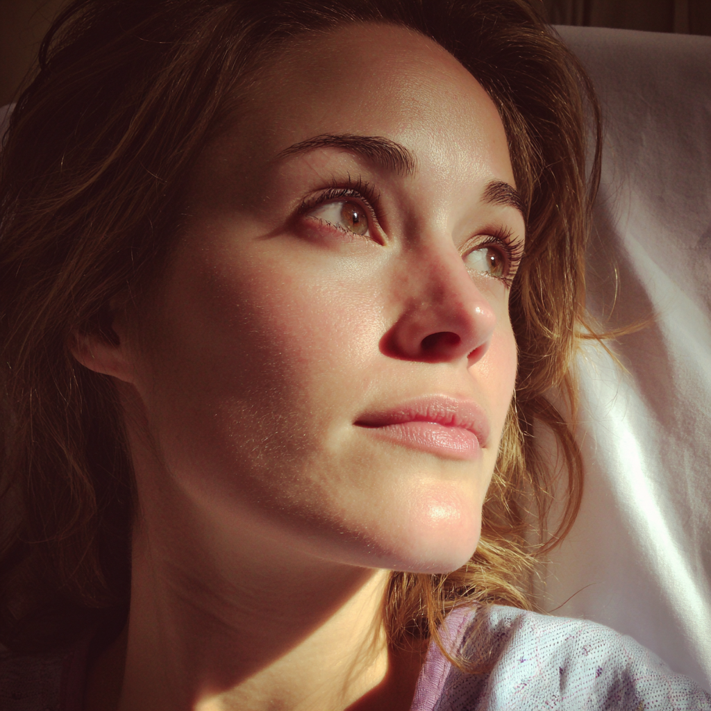 Eine Frau, die in einem Krankenhausbett liegt | Quelle: Midjourney