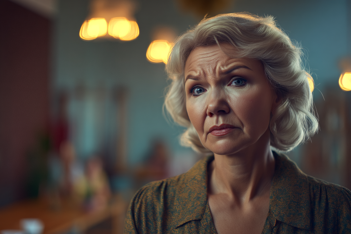 Eine besorgte Frau | Quelle: Midjourney