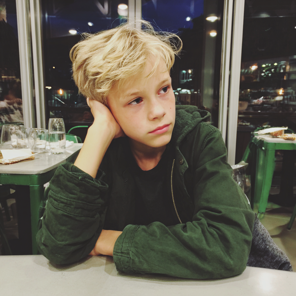 Eine nachdenkliche Frau mit einer grünen Jacke | Quelle: Midjourney