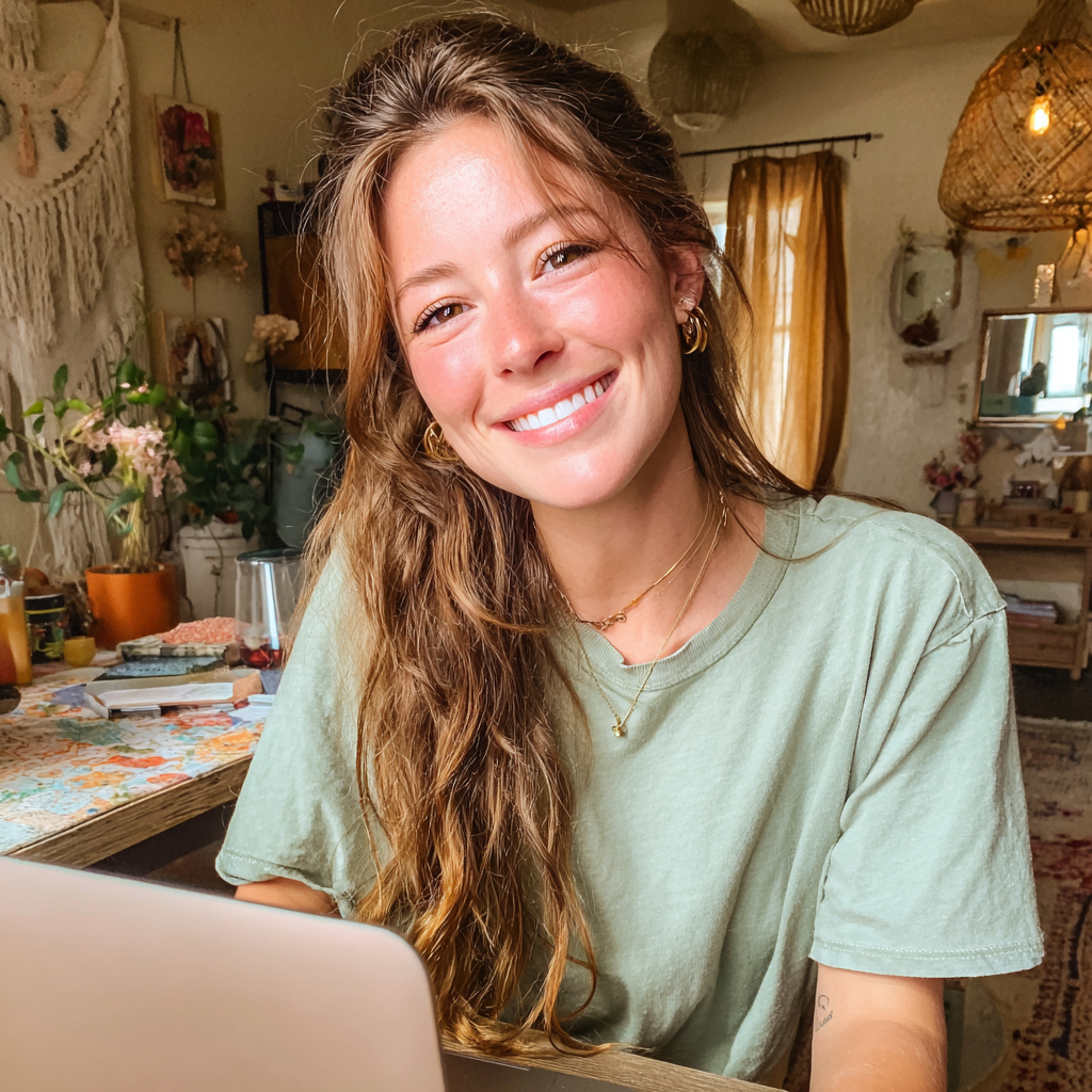Eine Frau benutzt ihren Laptop | Quelle: Midjourney