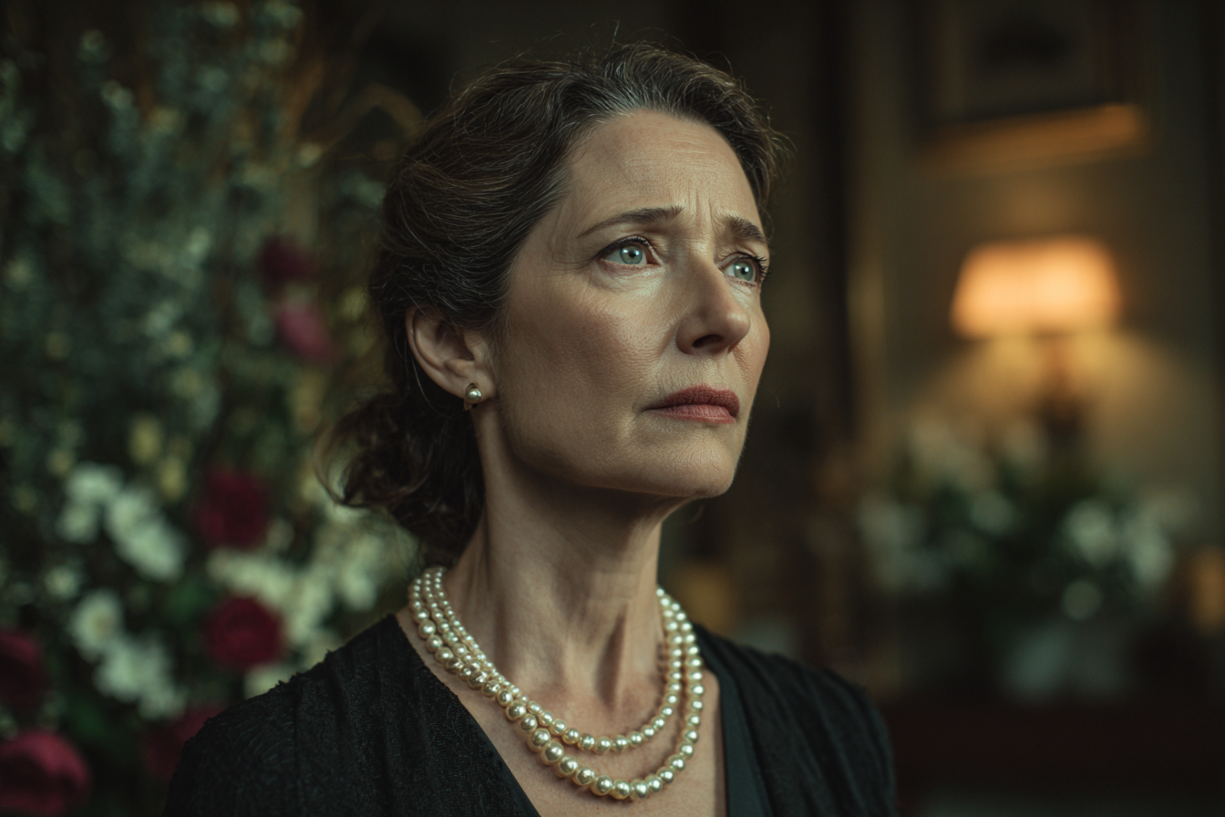 Eine Frau mit einem verwirrten Gesichtsausdruck | Quelle: Midjourney