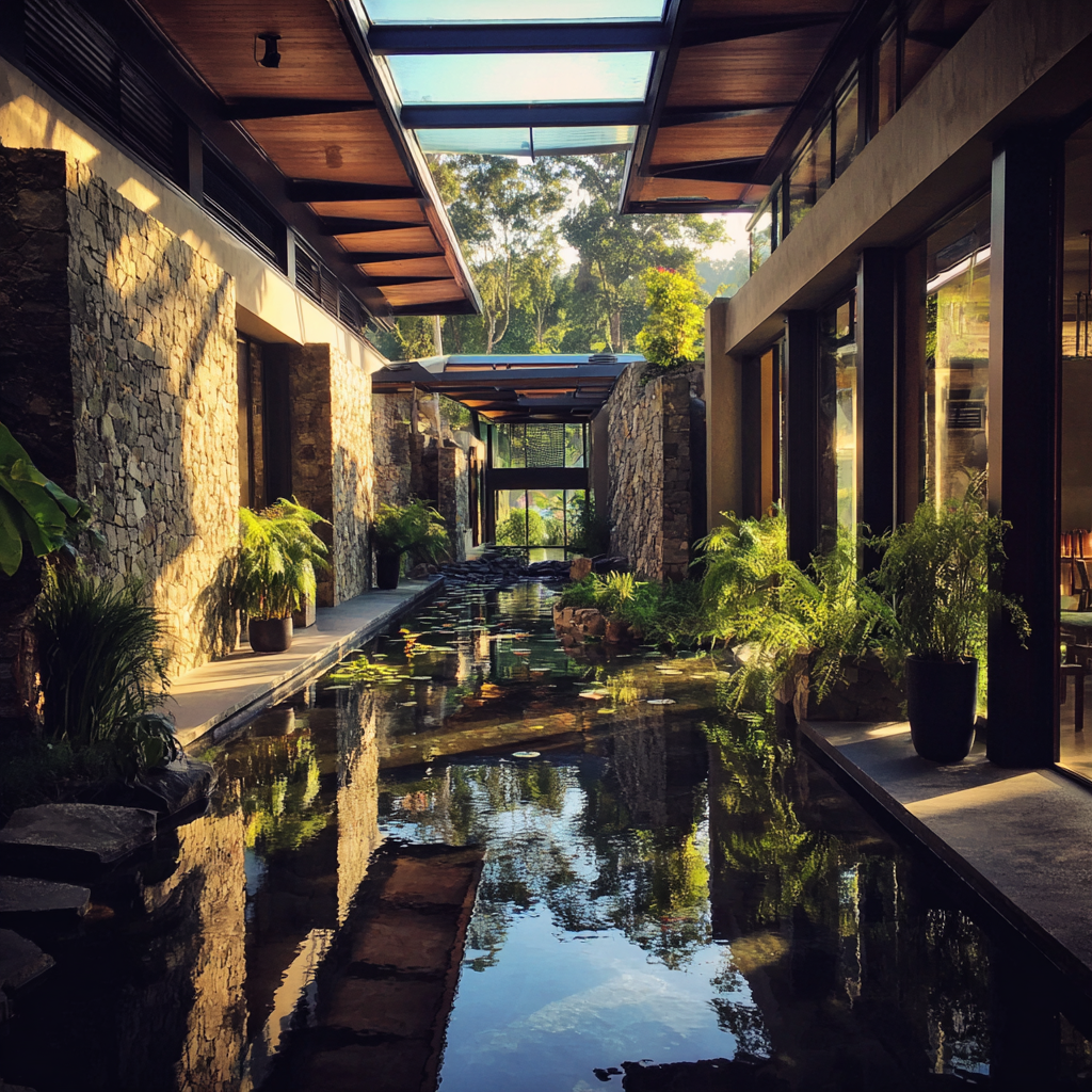 Das Äußere eines Spa Resorts | Quelle: Midjourney
