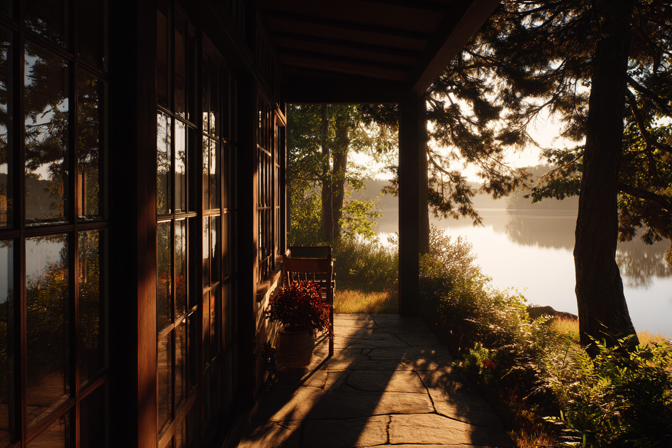 Fenster eines Seehauses | Quelle: Midjourney