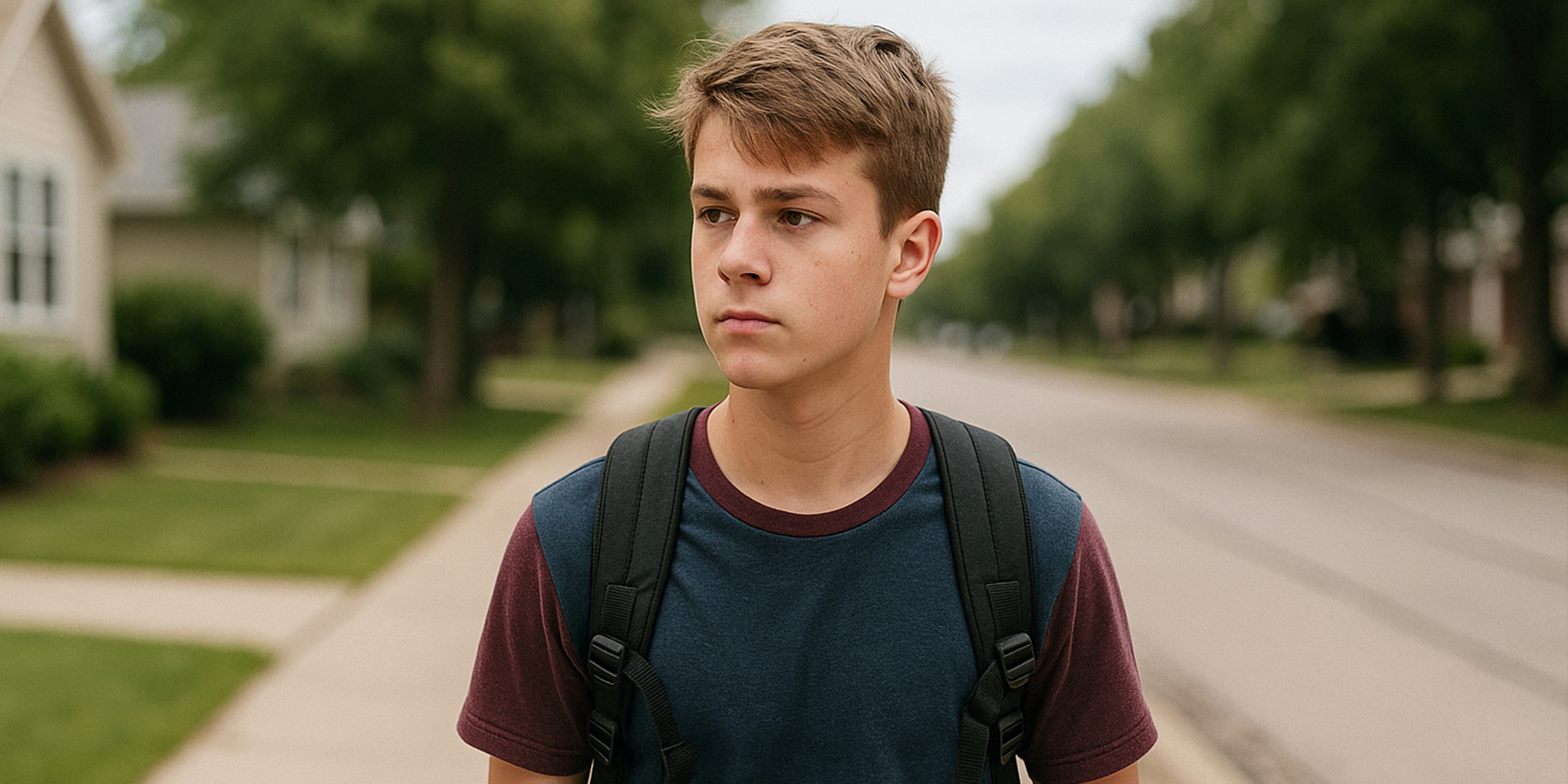 Ein Jugendlicher mit einem Rucksack | Quelle: Sora