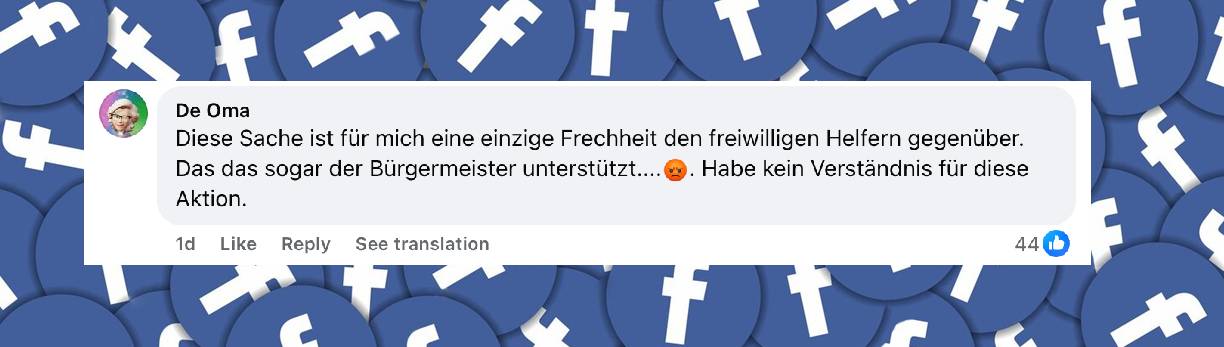 Reaktionen der Intenetnutzer über den Fall | Quelle: facebook.com/share/v/1CohhWrEgm/