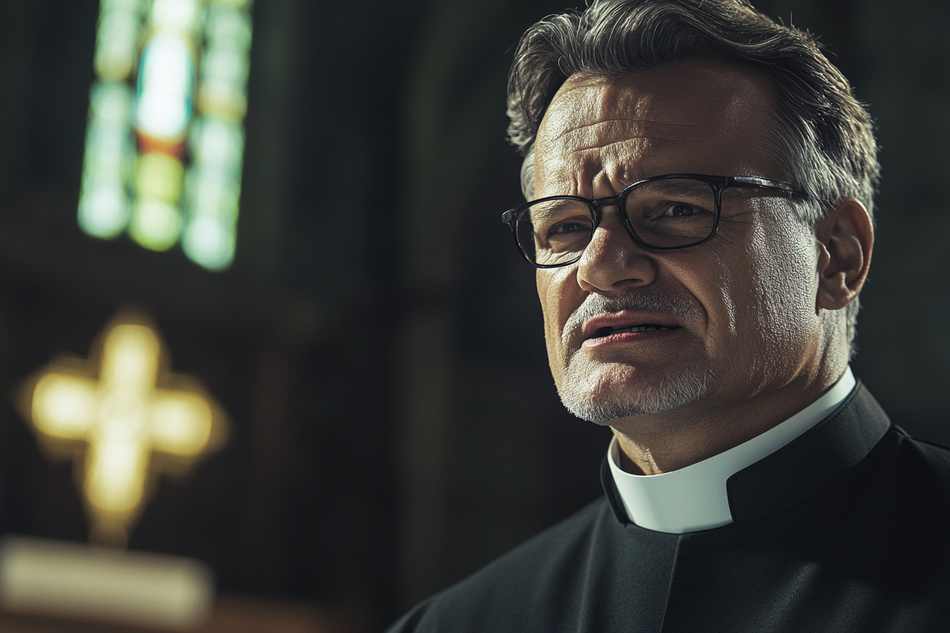 Ein Priester im Gespräch | Quelle: Midjourney