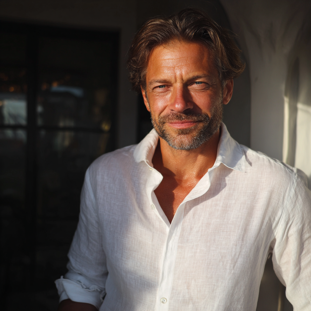 Ein lächelnder älterer Mann | Quelle: Midjourney