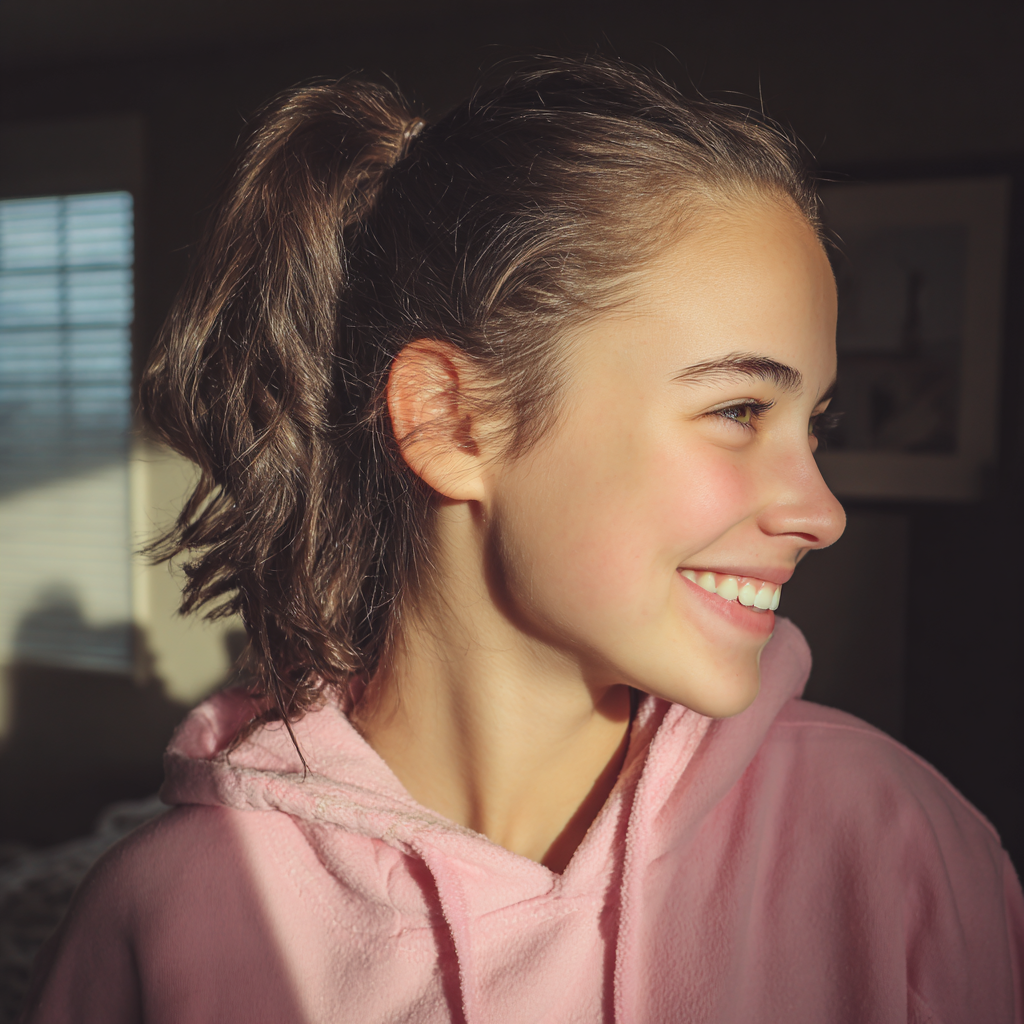Ein lächelndes Teenager-Mädchen | Quelle: Midjourney