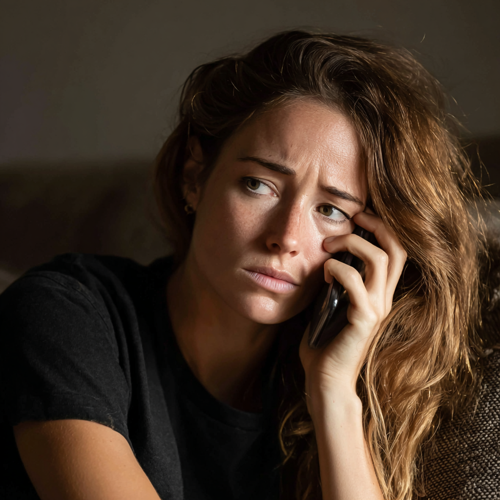 Eine Frau spricht am Telefon | Quelle: Midjourney