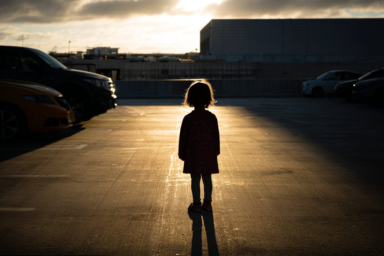 Eine Silhouette eines kleinen Mädchens | Quelle: Midjourney