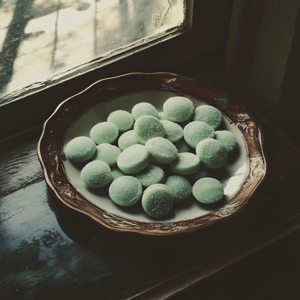 Eine Schale mit Minzbonbons | Quelle: Midjourney