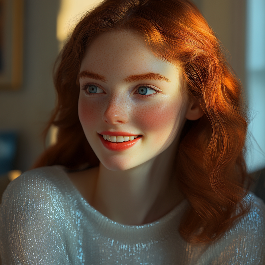 Eine junge Frau lächelt | Quelle: Midjourney