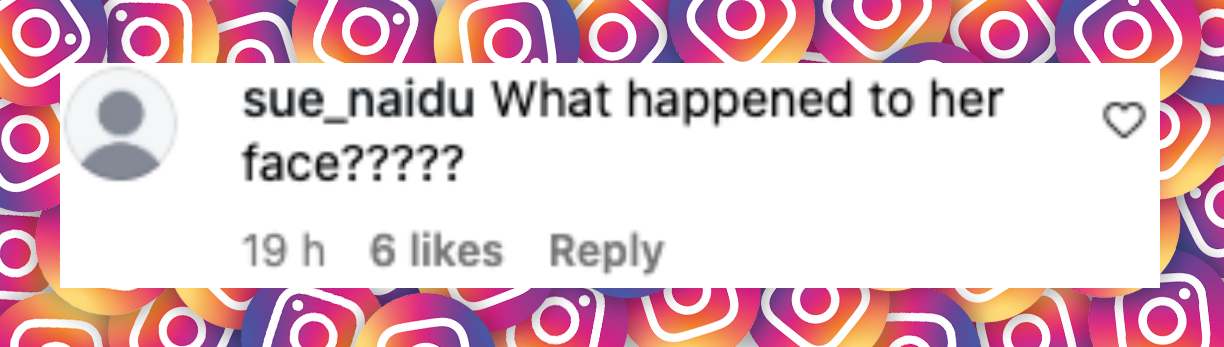 Nutzer-Kommentar über Katie Holmes, gepostet am 21. Mai 2025. | Quelle: Instagram/hellomag