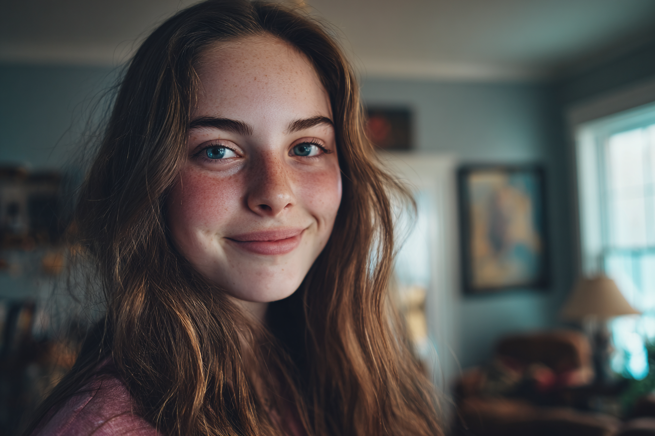 Ein lächelndes Mädchen | Quelle: Midjourney