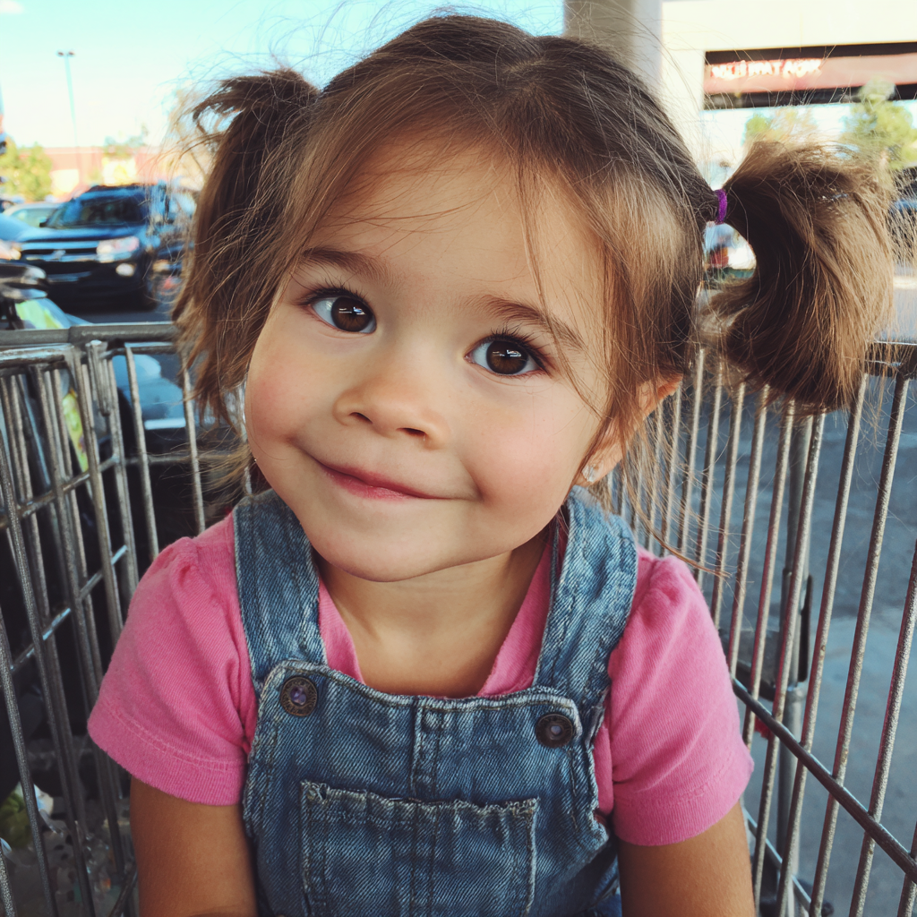 Eine Nahaufnahme eines lächelnden kleinen Mädchens | Quelle: Midjourney