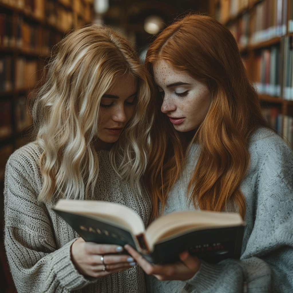 Julia i Margaret czytające książkę | Źródło: Midjourney