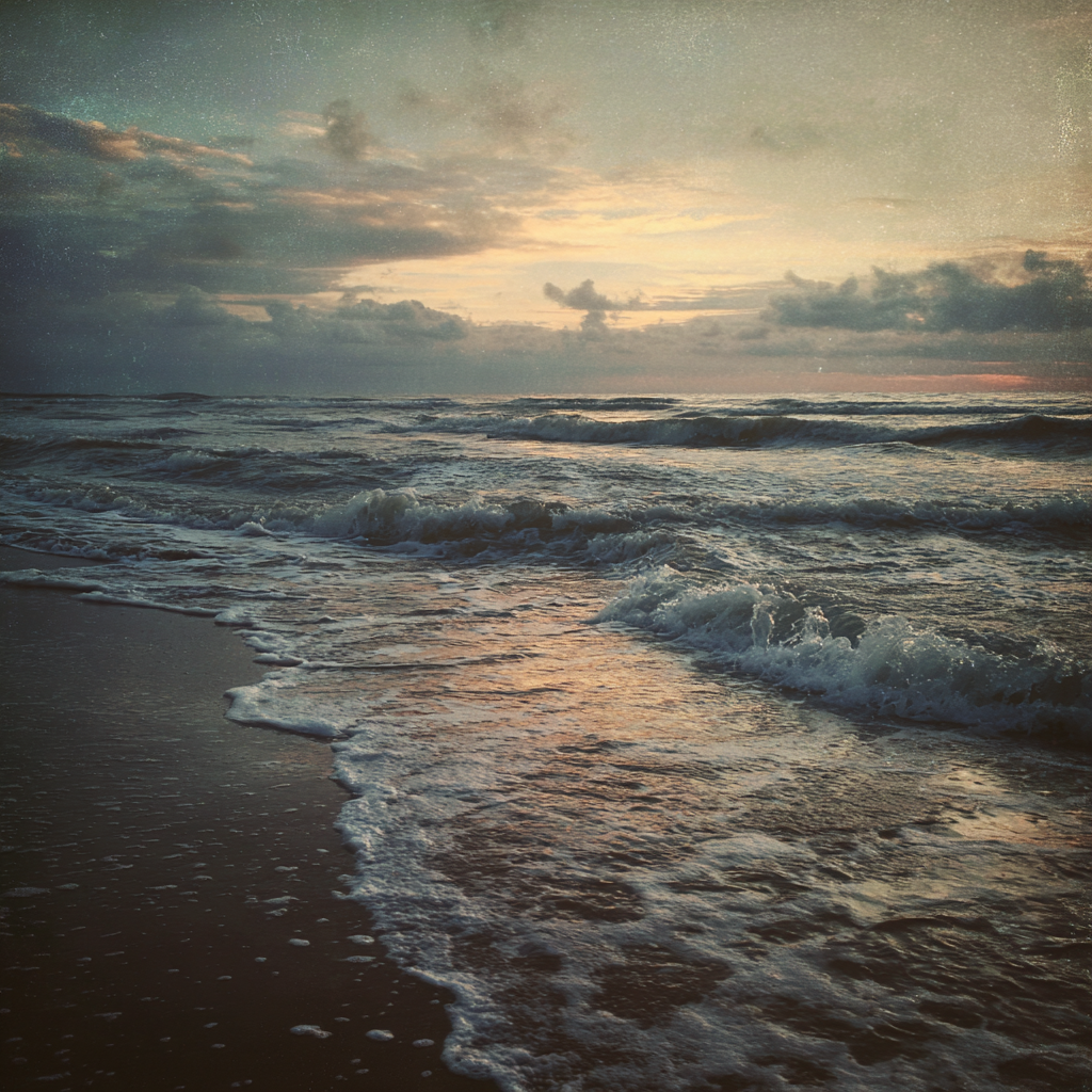 Kabbelige Wellen am Strand | Quelle: Midjourney