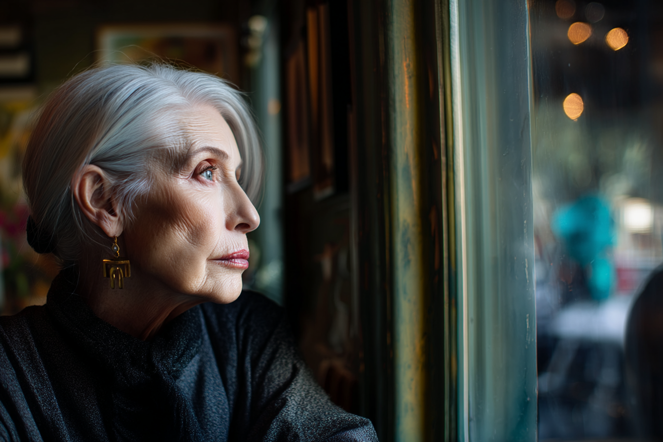 Eine Frau, die aus einem Fenster schaut | Quelle: Midjourney