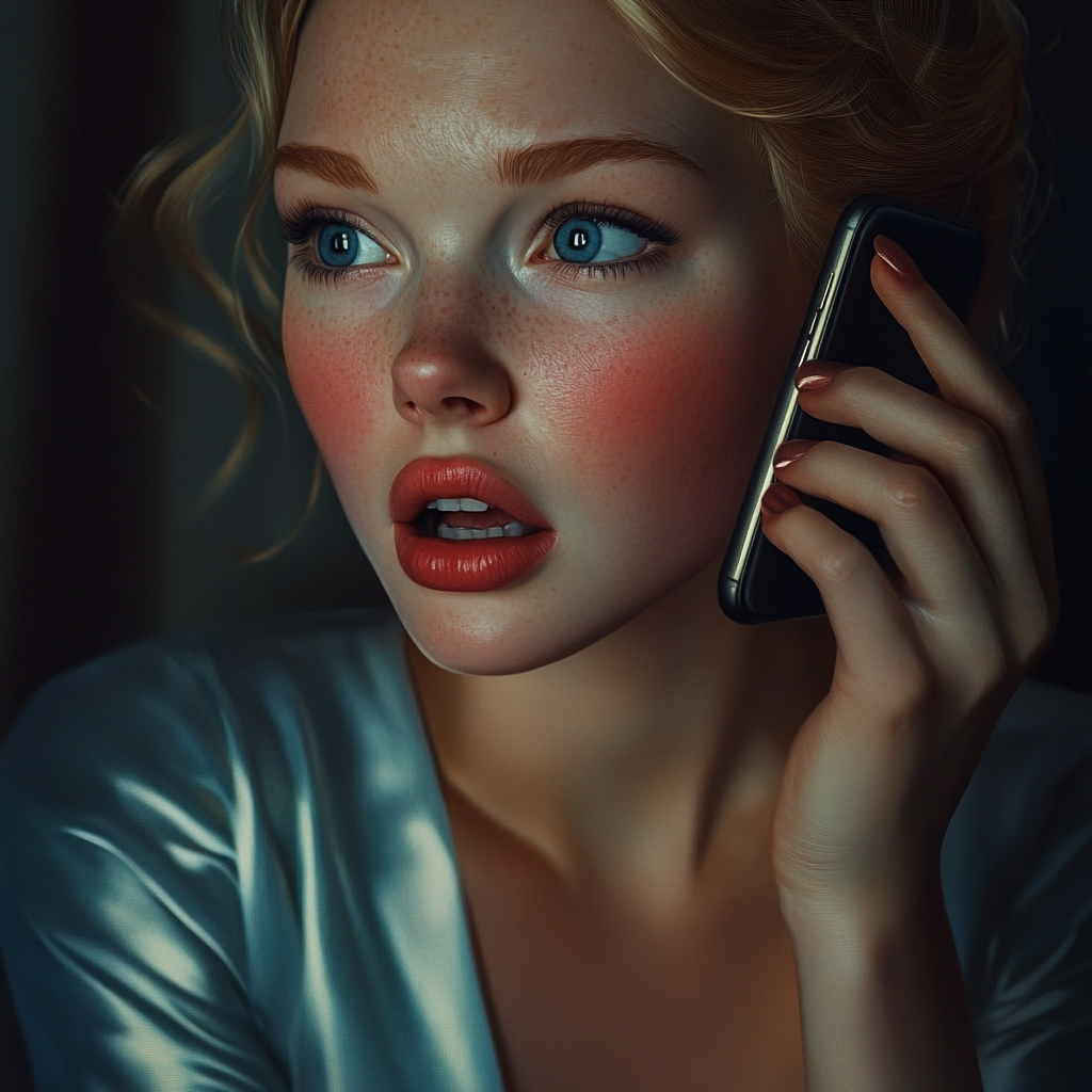 Eine Frau spricht am Telefon | Quelle: Midjourney