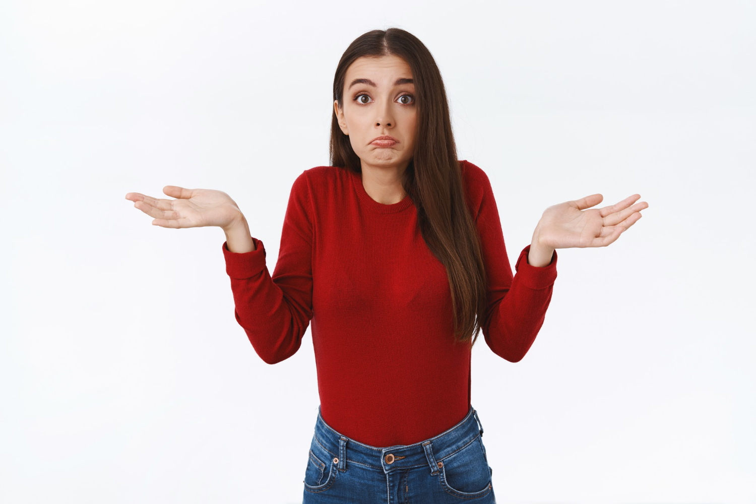 Eine Frau zuckt mit den Schultern | Quelle: Freepik