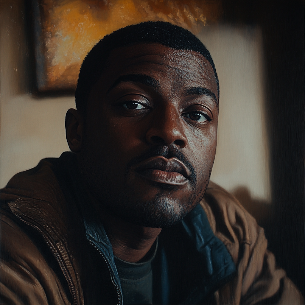 Mężczyzna patrzący prosto przed siebie | Źródło: Midjourney