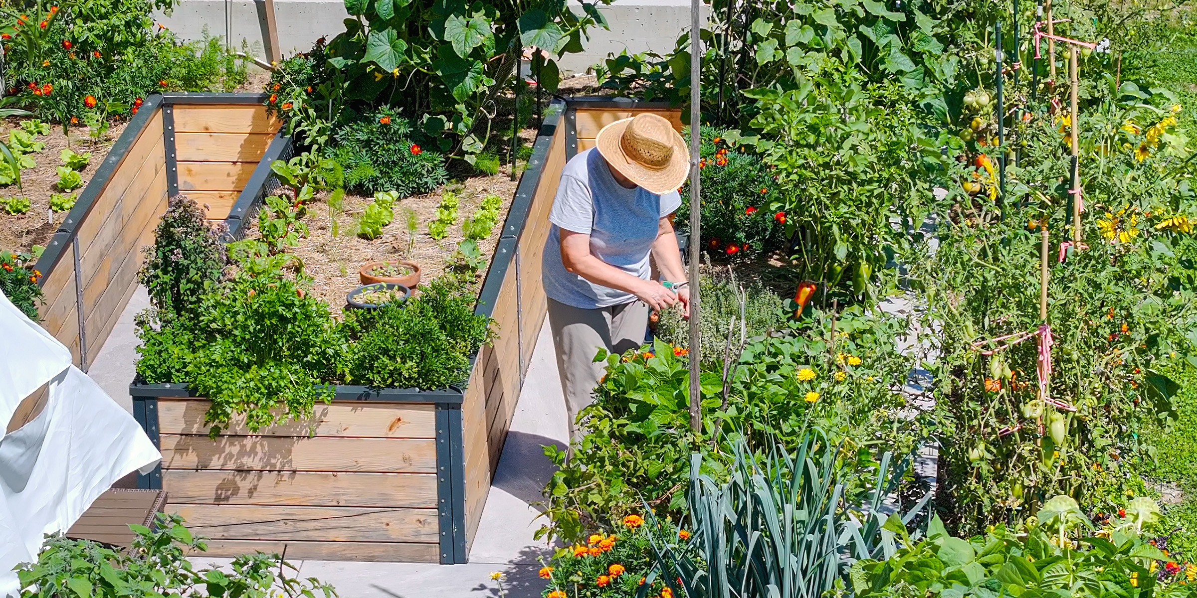 Eine Frau arbeitet in einem Garten | Quelle: Shutterstock