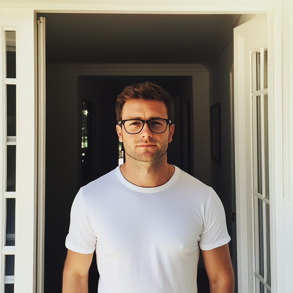 Ein Mann steht in einer Türöffnung | Quelle: Midjourney