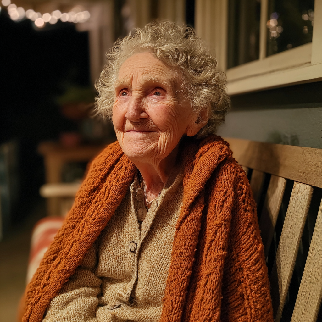 Eine emotionale alte Frau | Quelle: Midjourney