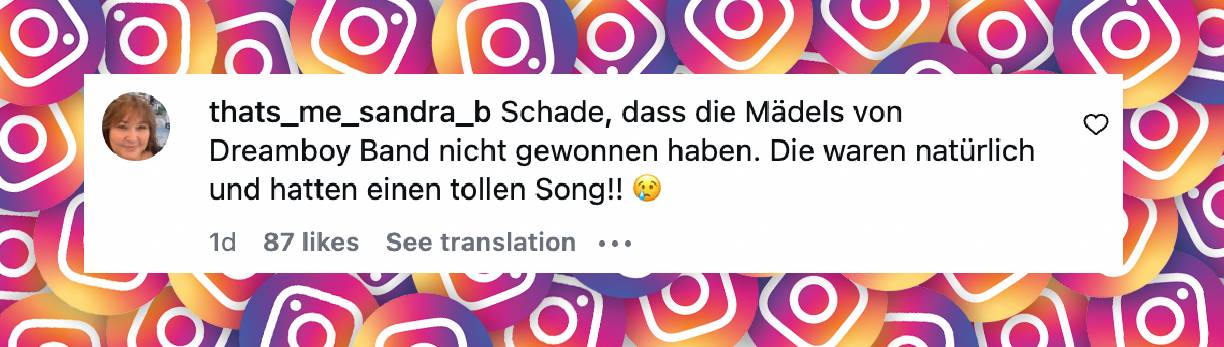 Instagram-Kommentar | Quelle: instagram.com/p/DVUngeBAuUf/?hl=en