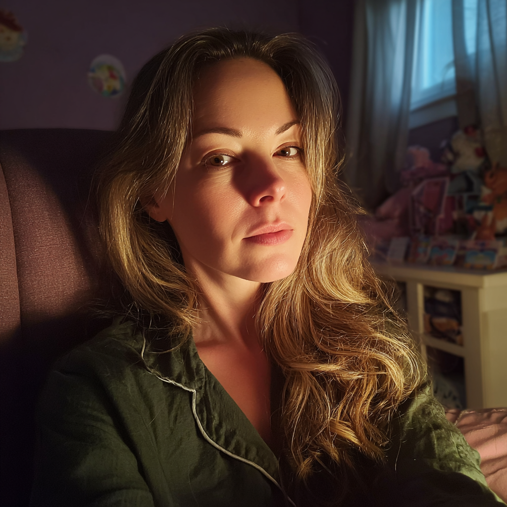 Eine Frau, die in einem Sessel sitzt | Quelle: Midjourney