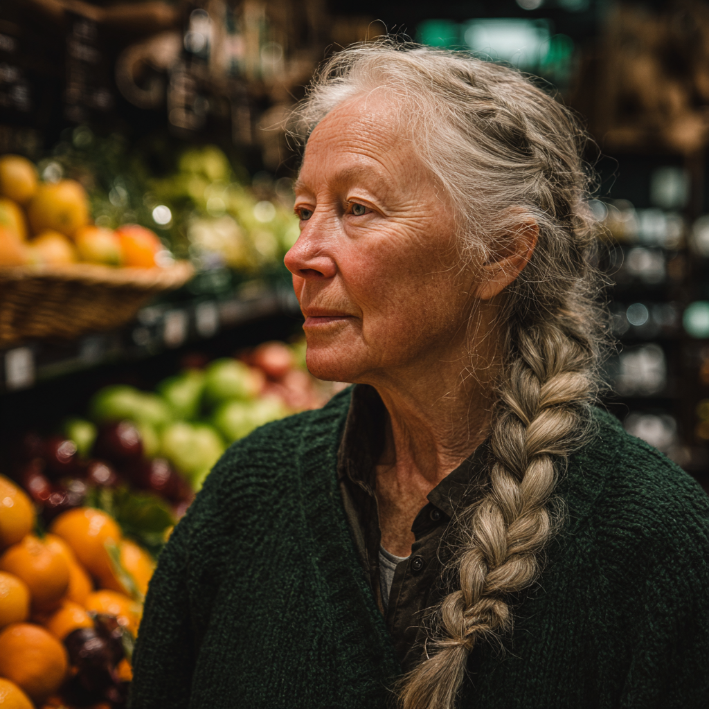 Eine lächelnde ältere Frau | Quelle: Midjourney