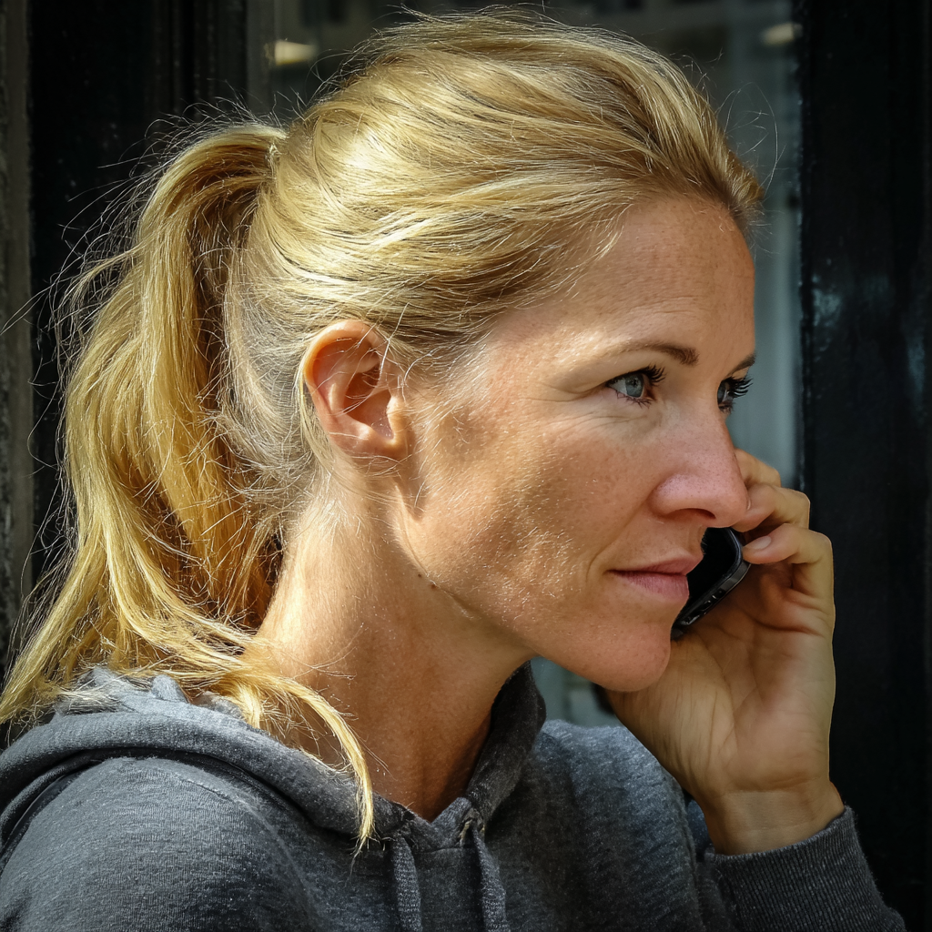Eine Frau spricht am Telefon | Quelle: Midjourney