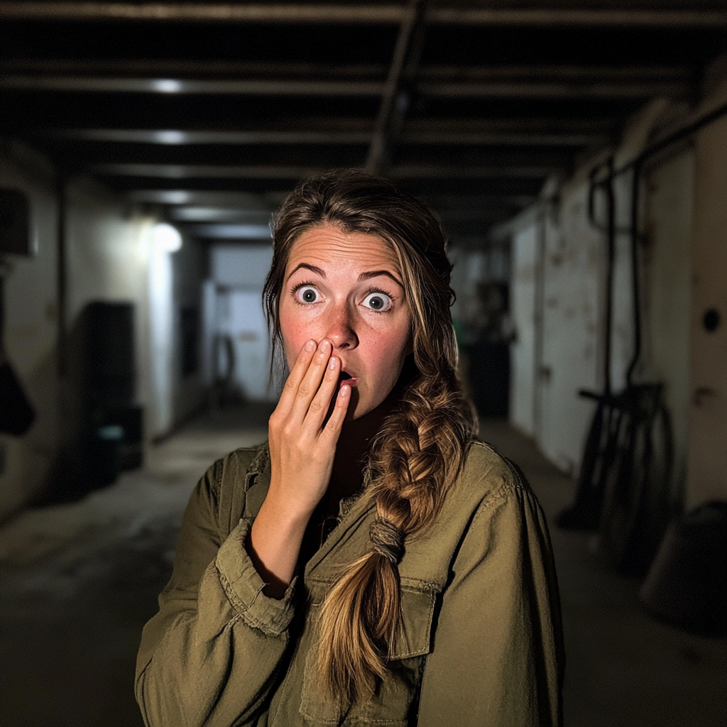 Eine schockierte Frau | Quelle: Midjourney