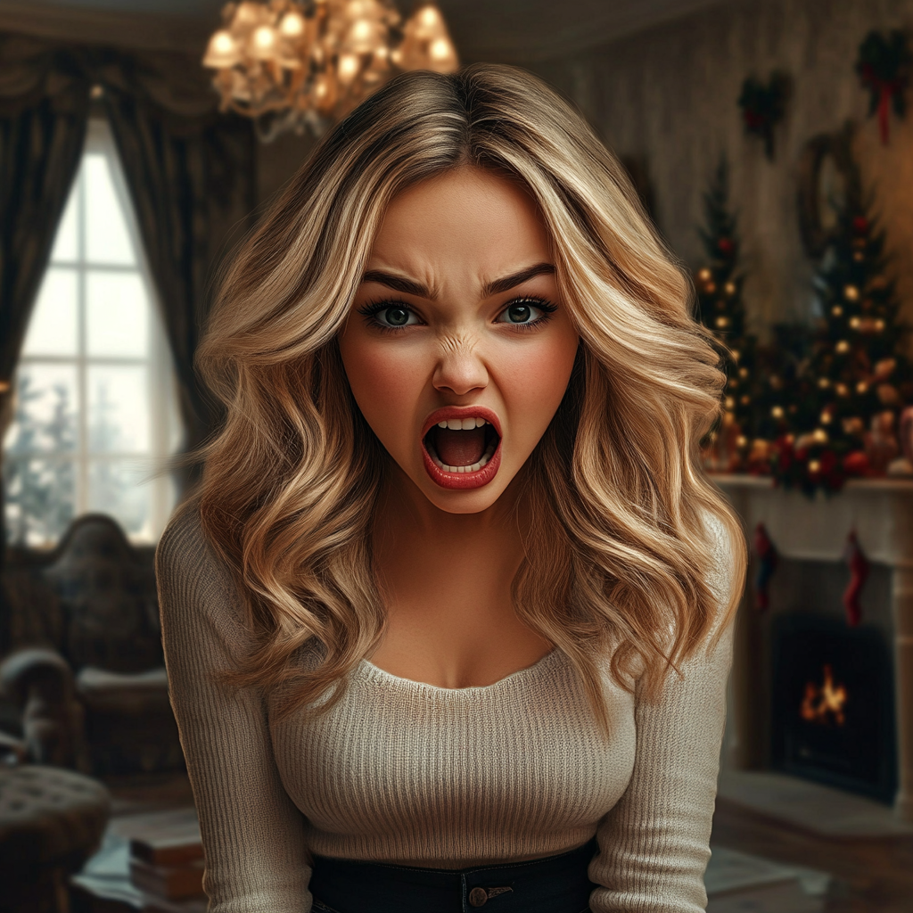 Eine wütende junge Frau | Quelle: Midjourney