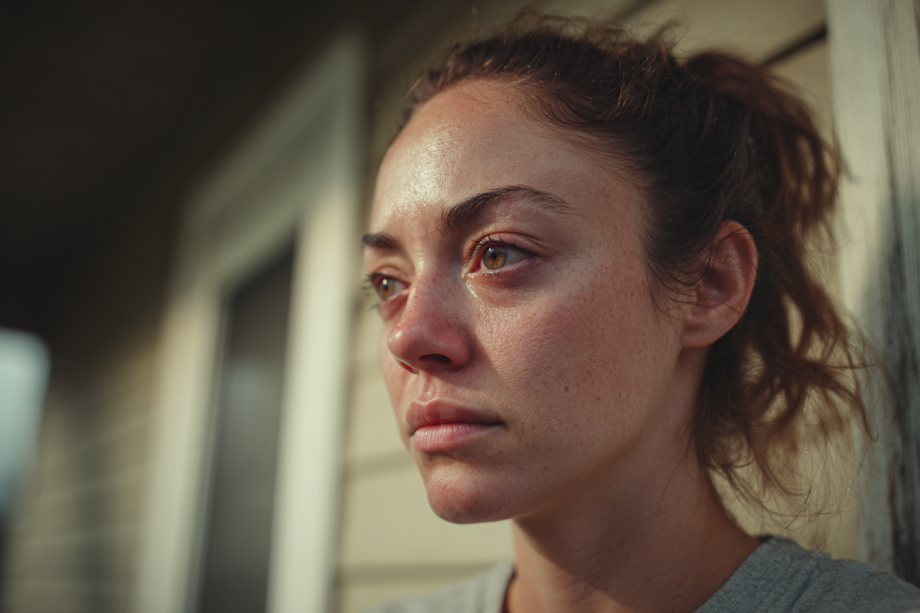 Eine Nahaufnahme des Gesichts einer Frau | Quelle: Midjourney