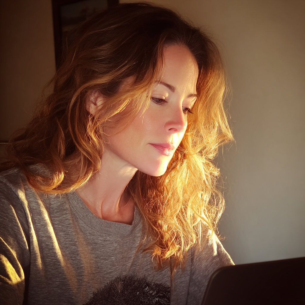 Eine Frau benutzt ihren Laptop | Quelle: Midjourney