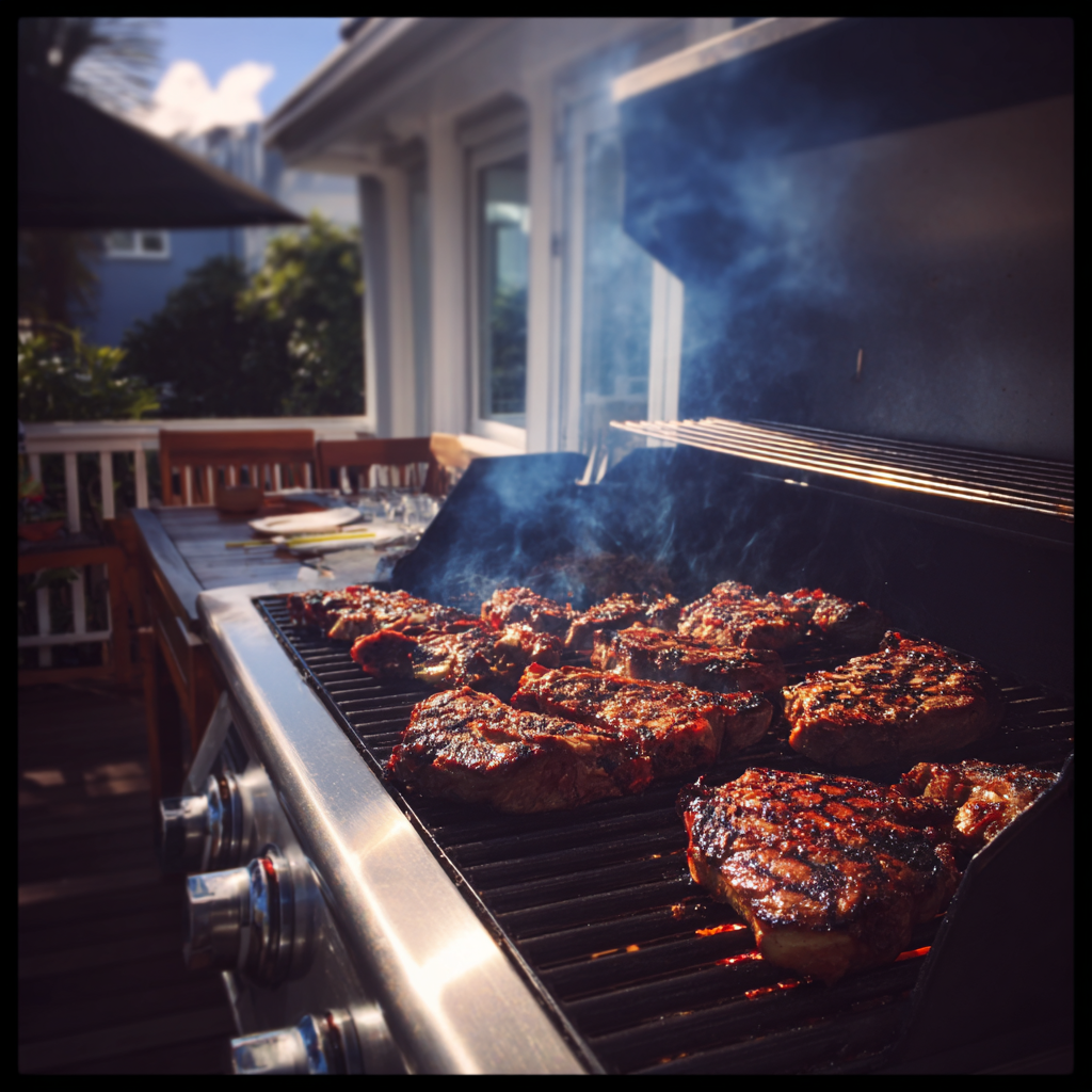 Fleisch auf dem Grill | Quelle: Midjourney