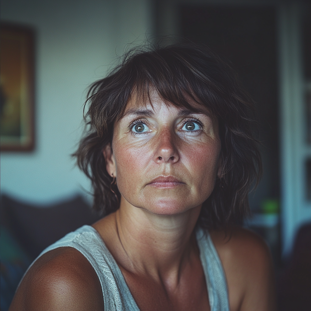 Eine nachdenkliche Frau | Quelle: Midjourney