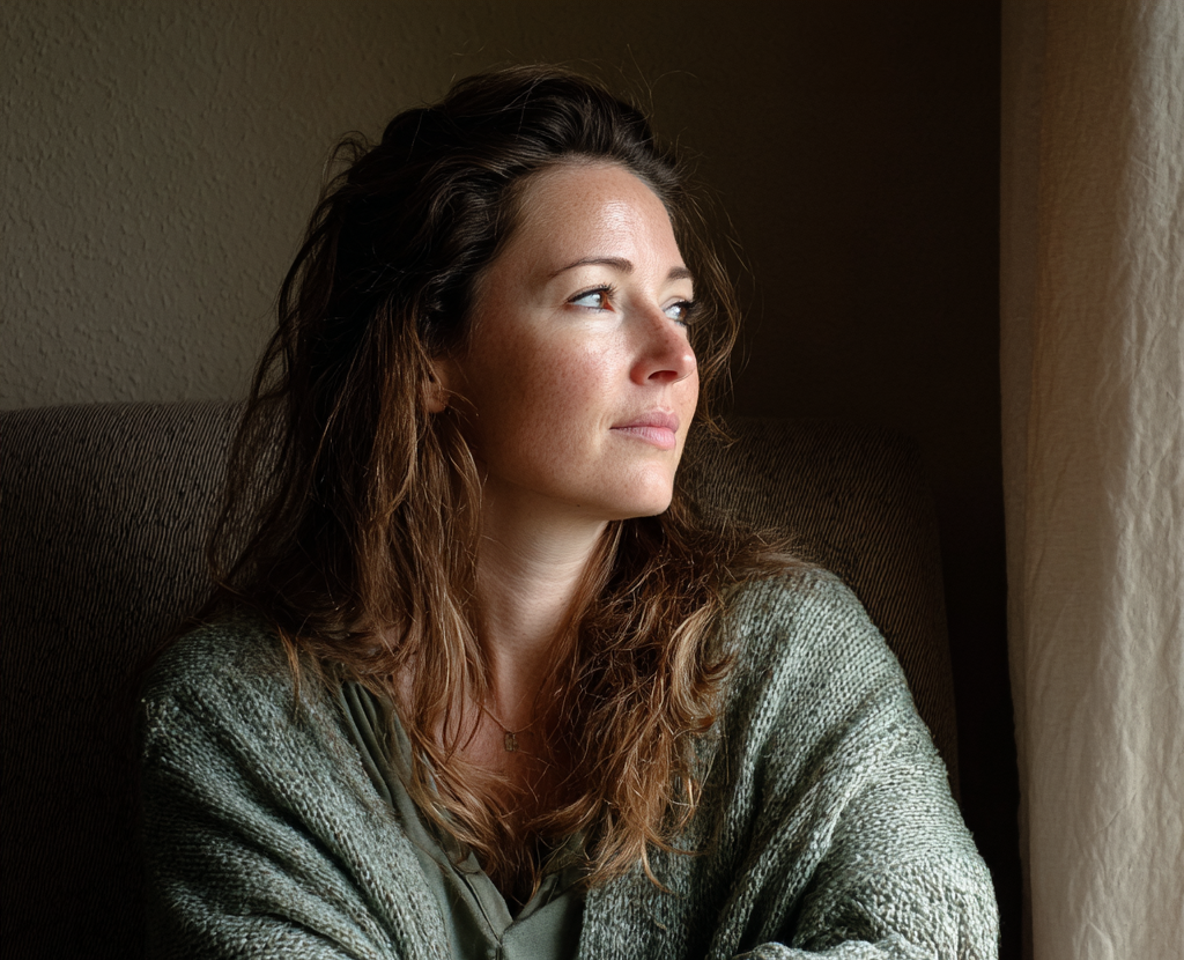 Eine Frau, die aus dem Fenster schaut | Quelle: Midjourney