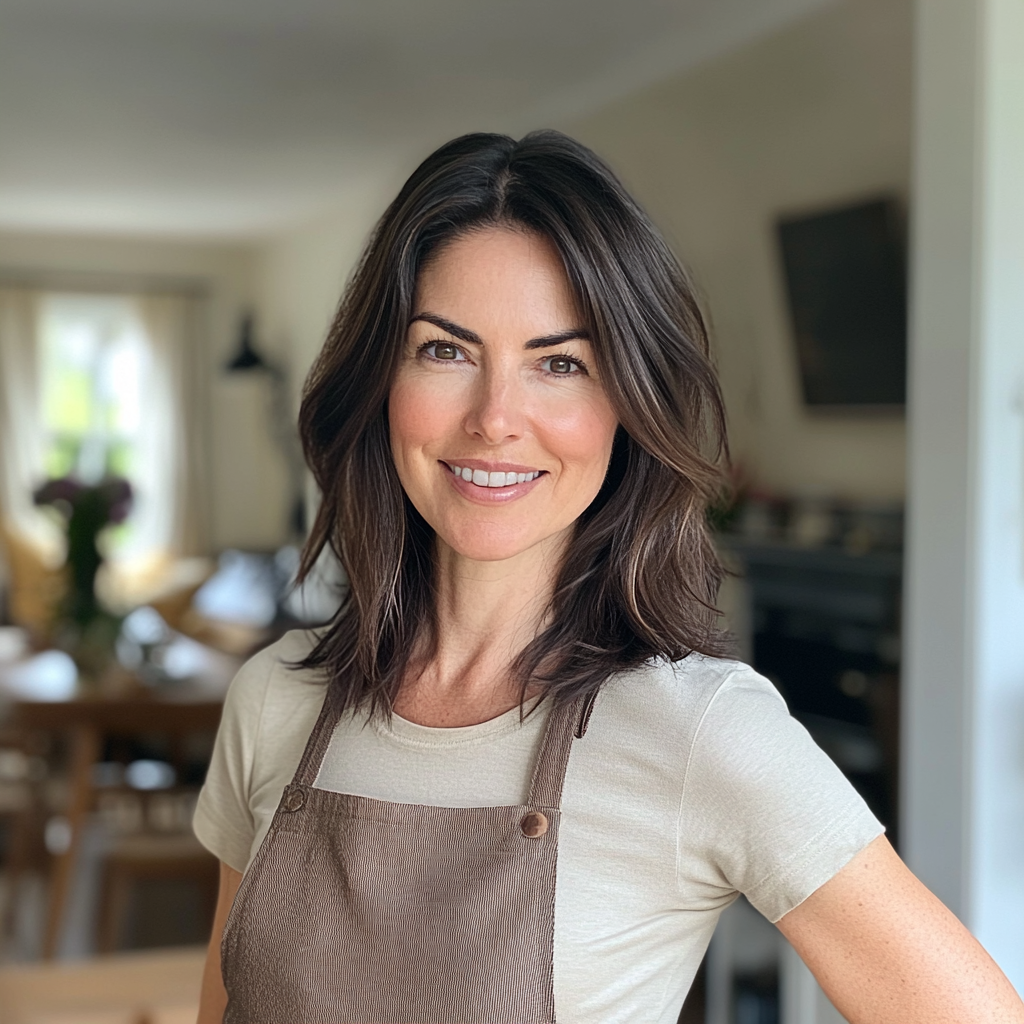 Eine Frau in der Uniform eines Coffeeshops | Quelle: Midjourney