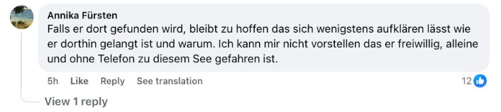 Besorgter Nutzer zum Fall Fabians | Quelle: facebook/Bild