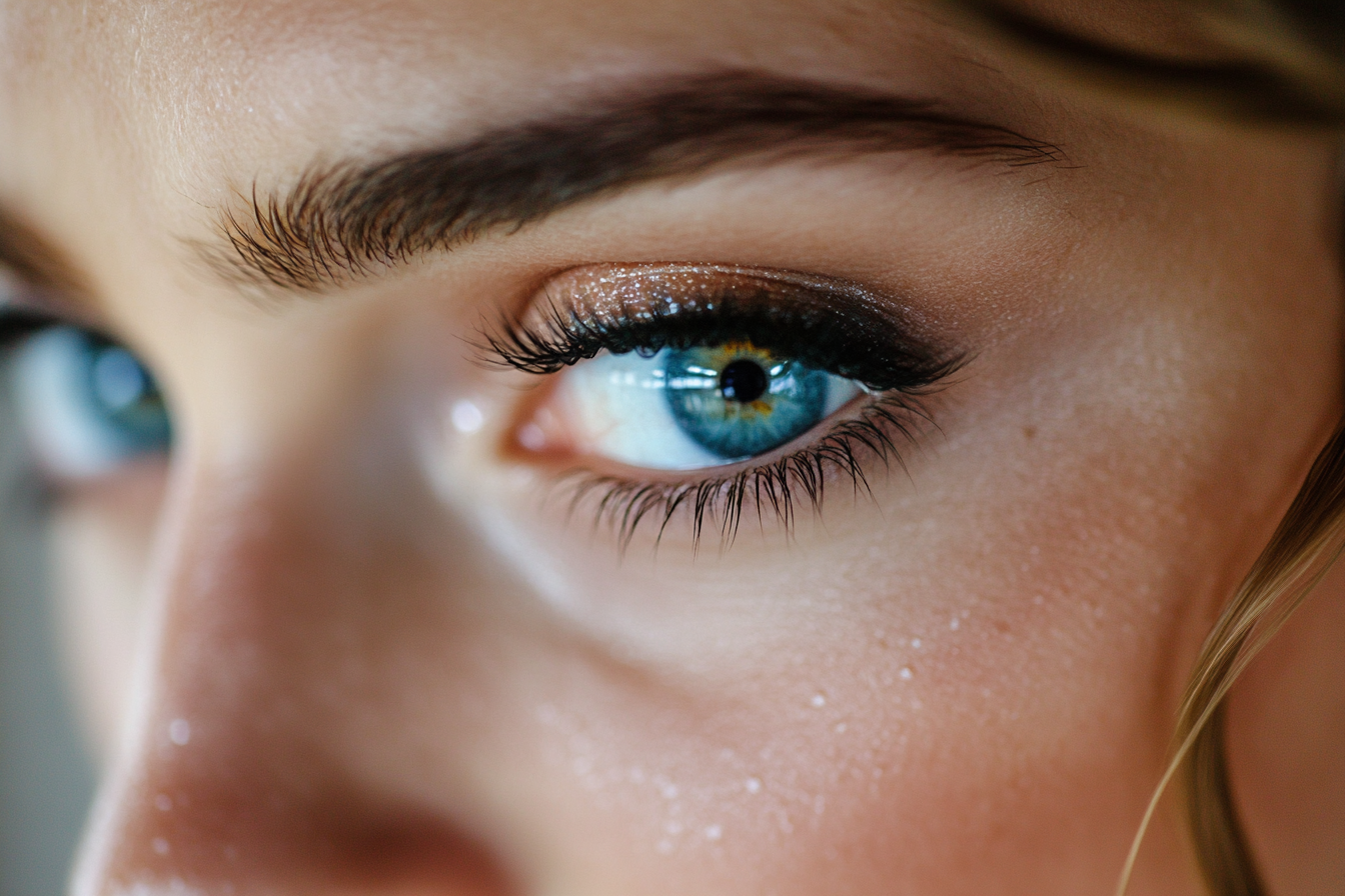 Nahaufnahme der Augen einer jungen Frau | Quelle: Midjourney