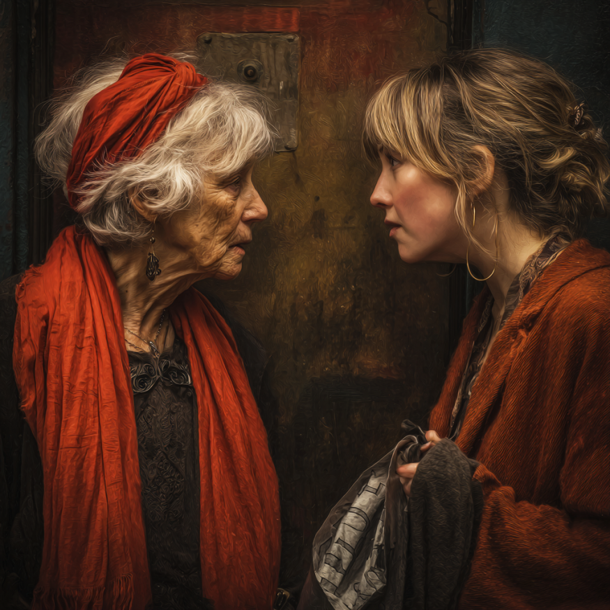 Zwei Frauen im Gespräch | Quelle: Midjourney