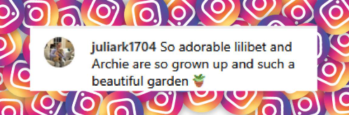 Der Kommentar eines Fans zum Auftritt von Lilibet und Archie, aus einem Post vom 27. April 2025 | Quelle: Instagram/extratv