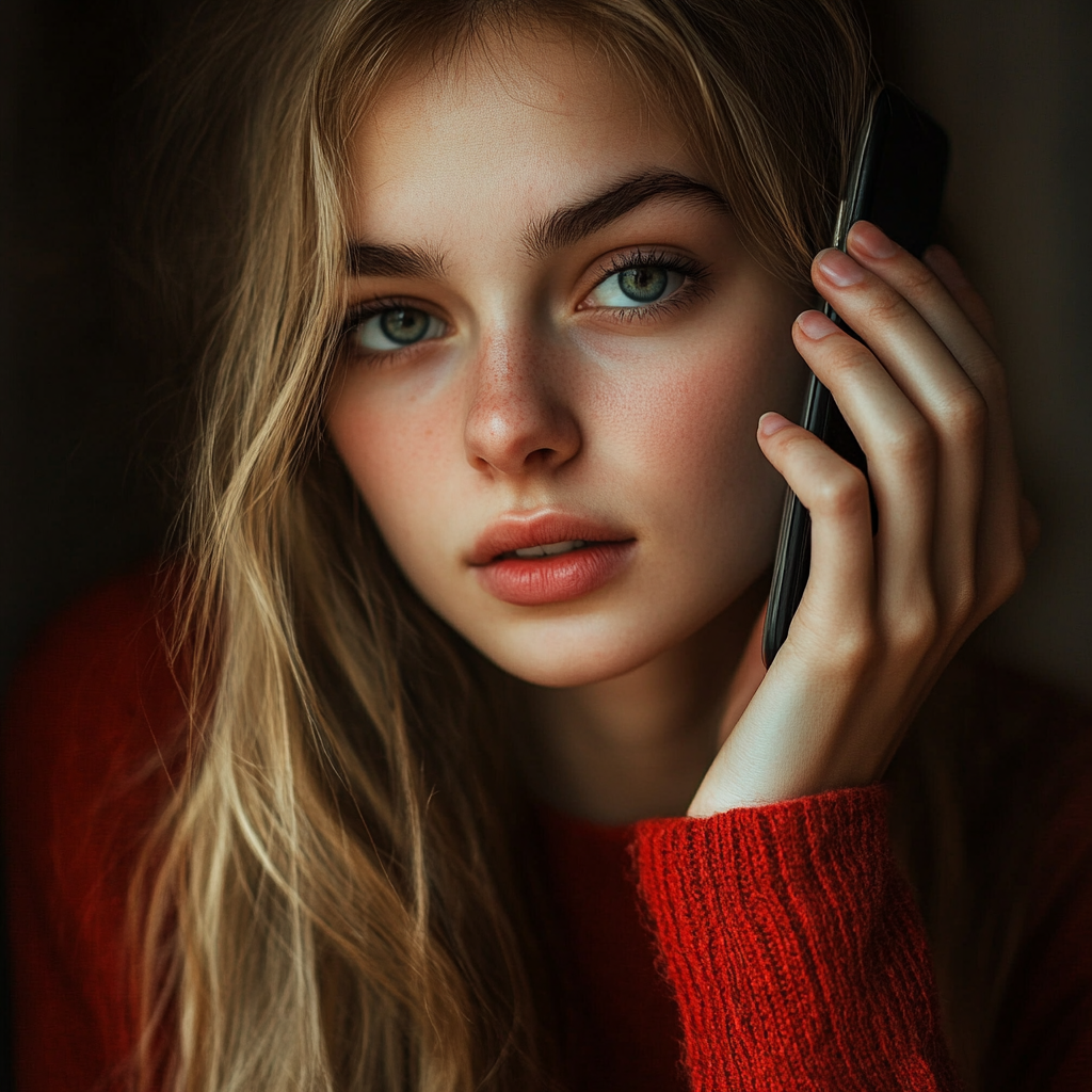 Kobieta podczas rozmowy telefonicznej | Źródło: Midjourney