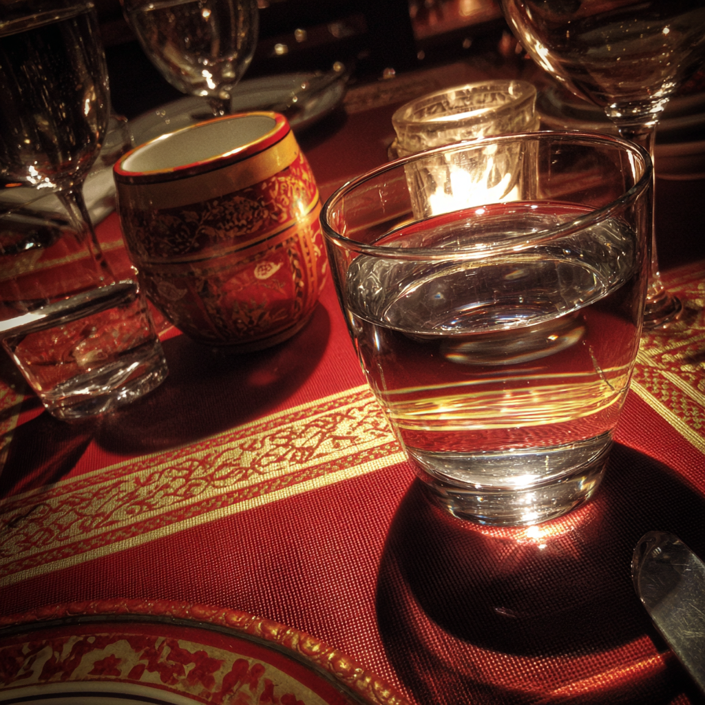Ein Glas Wasser auf einem Tisch | Quelle: Midjourney