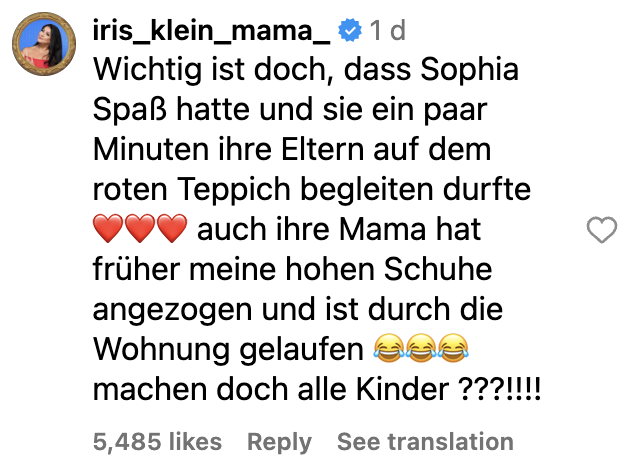 Kommentar eines Nutzers | Quelle: Instagram/danielakatzenberger
